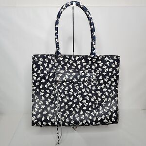Rebecca Minkoff Blue White Floral MAB Saffiano Leather Tote Bag